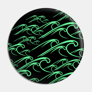 Vaporwave neon wave pattern Pin