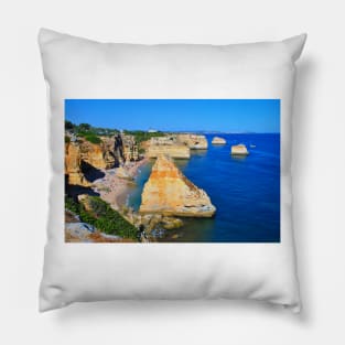 Praia da Marinha Beach The Algarve Portugal Pillow