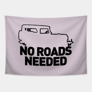 No Roads Needed (Black) Tapestry