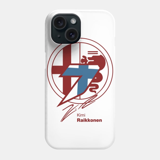 Kimi Raikkonen Alfa Romeo Racing Phone Case by FinnickArrow