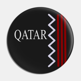 QATAR FLAG ART design Pin