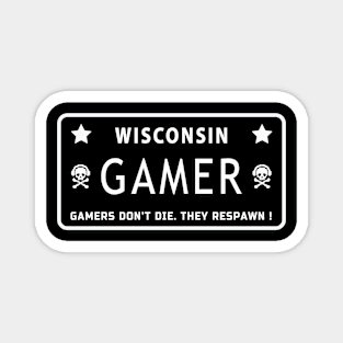 Wisconsin State. Gamer. Magnet