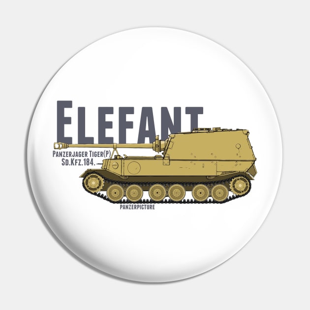 Elefant Tank Destroyer Pin by Panzerpicture