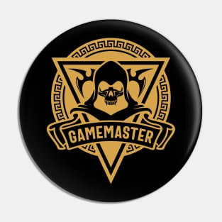 Gamemaster Skull - The Game Master Dungeons Crawler and Dragons Slayer Tabletop RPG Addict Pin