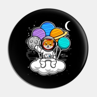 Astronaut Floating Shiba Inu Coin To The Moon Shib Army Crypto Token Cryptocurrency Blockchain Wallet Birthday Gift For Men Women Kids Pin