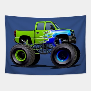 Cartoon monster truck Tapestry