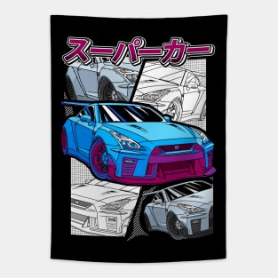 JDM GT-R Nippon Street Racing Car Tapestry