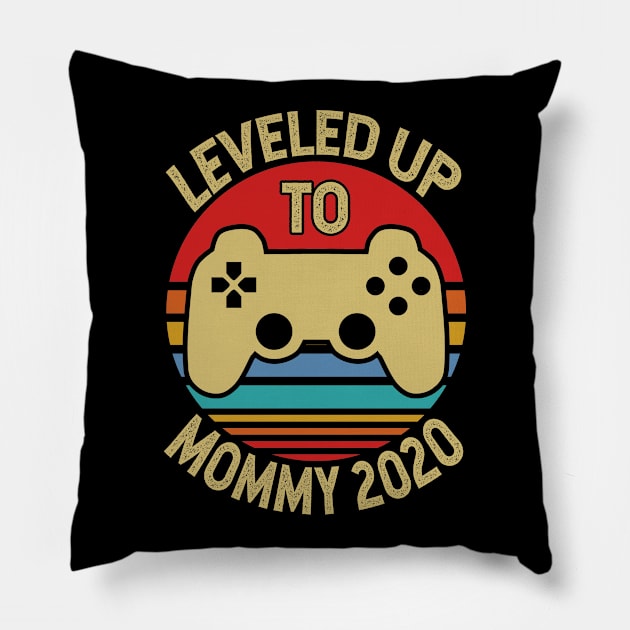 Leveled Up To Mommy Gift For Mom Pillow by Tesszero