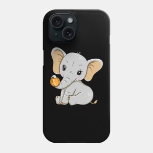 Elephant with big Ears and Ball Phone Case