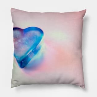 Abstract art blue close up Pillow