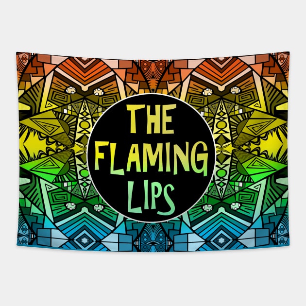 The Flaming Lips - Rainbow Pride Pattern Tapestry by ShawnBallardDesigns