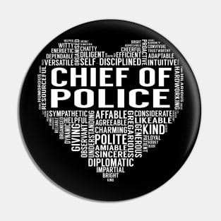 Chief Of Police Heart Pin