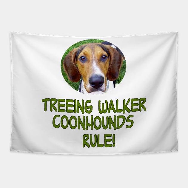 Treeing Walker Coonhounds Rule! Tapestry by Naves