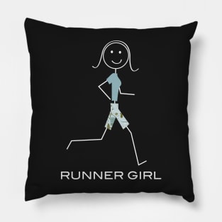 Funny Womens Running Design Pillow