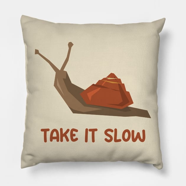 Take it Slow Pillow by Irkhamsterstock