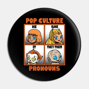 Pop Culture Pronouns Pin