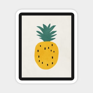 Pineapple, Abstract, Mid century modern kids wall art, Nursery room Magnet