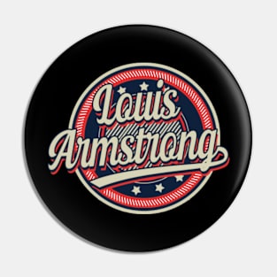 Personalized Louis Name Vintage Styles Camping 70s 80s 90s Pin