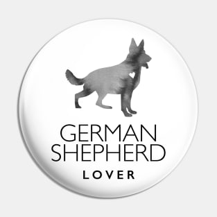 German Shepherd Dog Lover Gift - Ink Effect Silhouette Pin