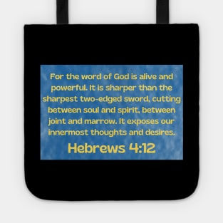 Bible Verse Hebrews 4:12 Tote