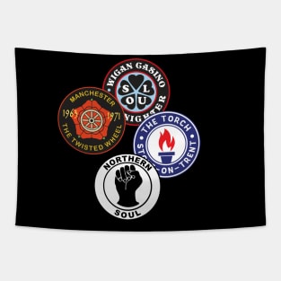 Northern soul badges Tapestry