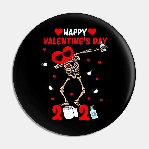 Dabbing Heart In A Mask Design Pin by 2blackcherries