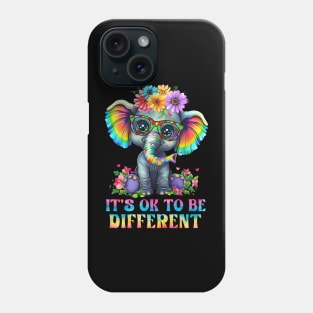 Elephant It's Ok To Be Different Phone Case