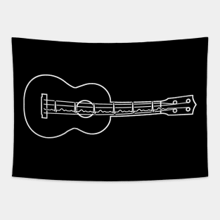 Ukulele is life, music ecg heartbeat Tapestry