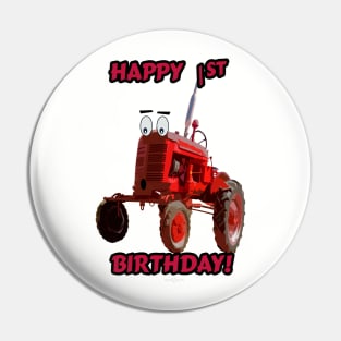 Happy 1st birthday tractor design Pin
