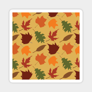 Autumn Leaves Pattern Design Magnet