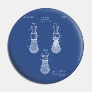 Shaving Brush Patent - Barber Stylist Barber Shop Art - Blueprint Pin