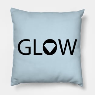 Glow glowing typographic logo Pillow