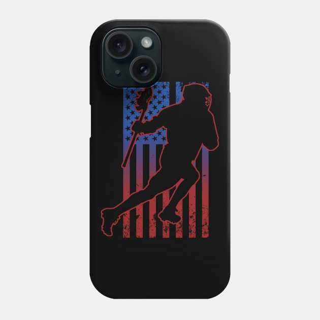 Lacrosse Usa American Flag Phone Case by Zen Cosmos Official