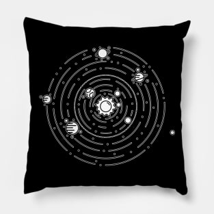 Solar System Planetary Chart Design Pillow