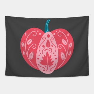 Pink Decorative Pumpkin Tapestry