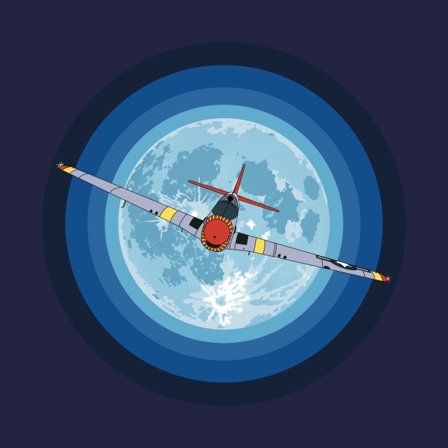 P-51 Mustang Moonlight by Kassi Skye