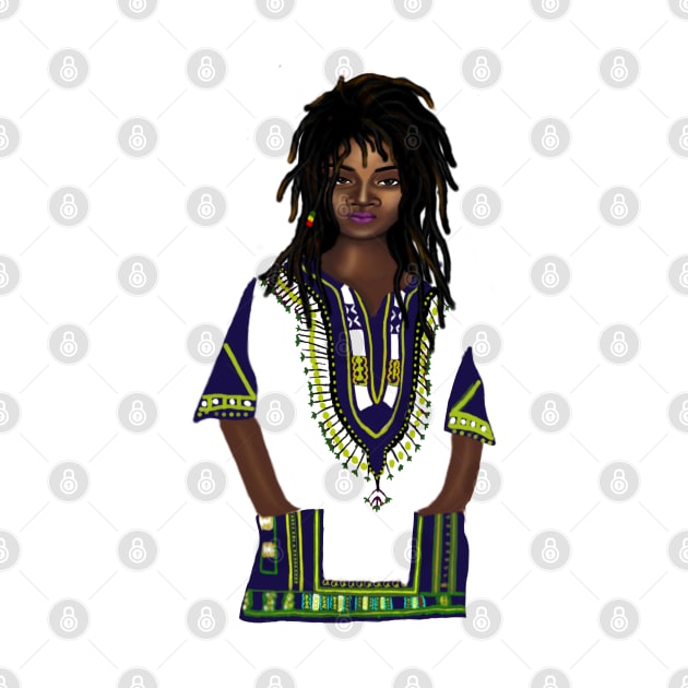 Black Girl Magic Melanin Dashiki Pattern by Merchweaver