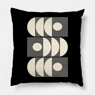 Mid Century Modern Geometric Lines and Shapes Pillow