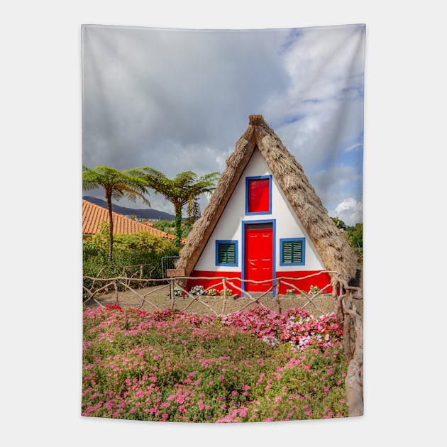 Madeira Traditional House Tapestry by RenataCacaoPhotography