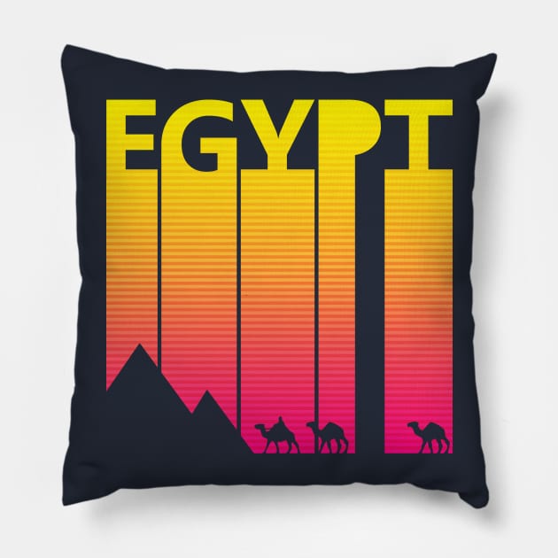 Retro 1980s Egypt Souvenir Gift Pillow by GWENT