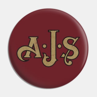 Retro  AJS Motorcycles Logo / Faded Vintage Style Pin