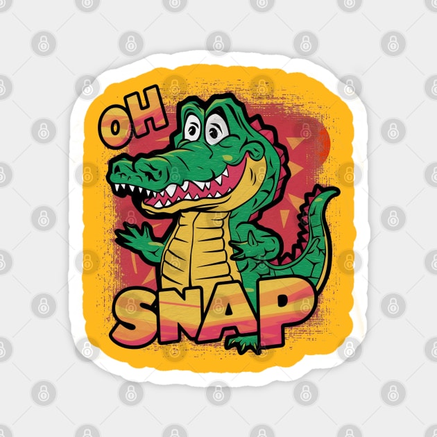 Oh Snap Cartoon Croc Magnet by Moulezitouna