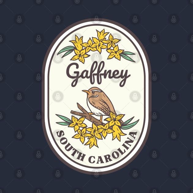 Gaffney South Carolina Wren SC Tourist Souvenir by carolinafound