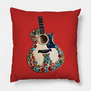 Ugly Christmas Acoustic Guitar Pillow