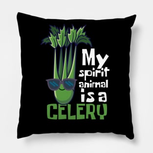 My Spirit Animal Is A Celery Funny Pillow