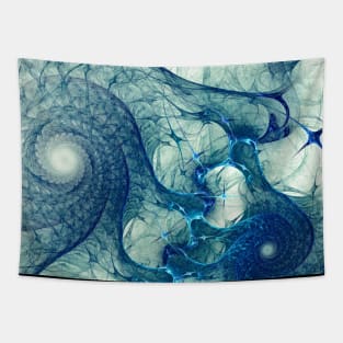 Blue Octopus Tapestry