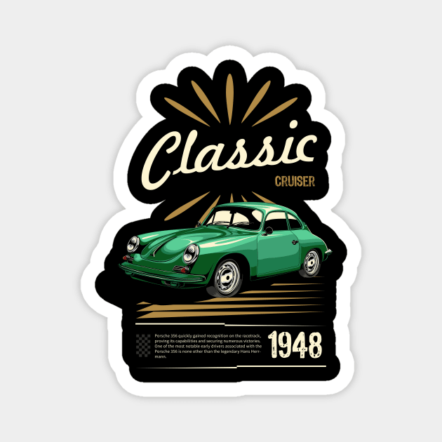 Classic Porsche 356 Magnet by Harrisaputra