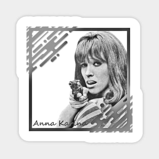 Anna Karina in Black & White Frame Concept Magnet