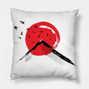 red sun Pillow