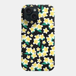 Frangipanis on Black Phone Case